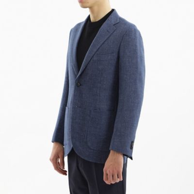 【ＷＥＢ＆一部店舗限定】Ｔ．Ｇ．　ｄｉ　Ｆａｂｉｏ　ウール麻ホップサック　２ＰＡＴＣＨ　ＪＡＣＫＥＴ（Ｈ１Ｅ５１３４５Ｌ＿）