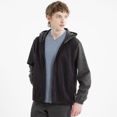 ＜MACKINTOSH PHILOSOPHY (Men)＞テーラードジャージー　フーデッドコンビパーカー　　ウール混メランジ（Ｈ１Ｆ３６２４１＿＿）