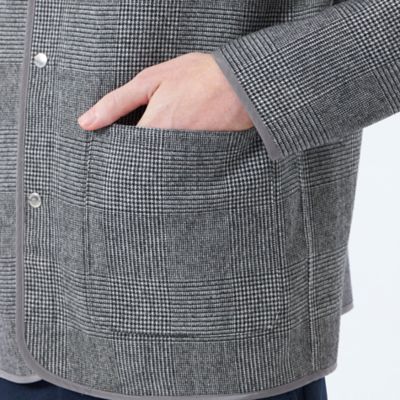 ノーカラージャケット 高密度リバークロス（H1F71627＿＿