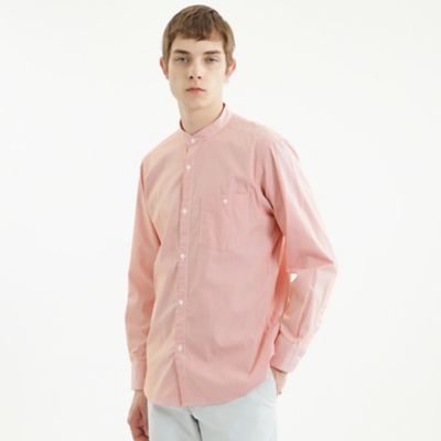 ＜MACKINTOSH PHILOSOPHY (Men)＞ヘアラインストライプ　バンドカラーシャツ（Ｈ１Ｍ３２２５０＿＿）