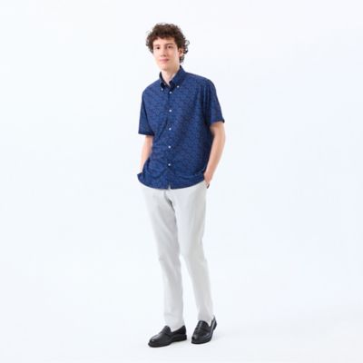 美品　MACINTOSH　シャツ　半袖　40　ボタンダウン　メンズ　イタリア製 MACKINTOSH PHILOSOPHY シャツ トロッター トリコットジャージー