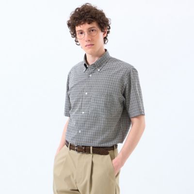 ＜MACKINTOSH PHILOSOPHY (Men)＞空羽サッカーチェック　半袖ボタンダウンシャツ（Ｈ１Ｍ３９６６３＿＿）