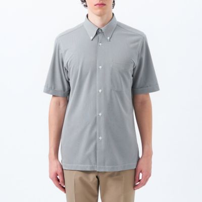 【ＷＥＢ＆一部店舗限定】トロッター　オックス／ストライプ　スクエアボタンダウン半袖シャツ（Ｈ１Ｍ５９５６５＿＿）