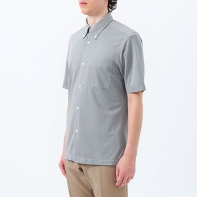 【ＷＥＢ＆一部店舗限定】トロッター　オックス／ストライプ　スクエアボタンダウン半袖シャツ（Ｈ１Ｍ５９５６５＿＿）