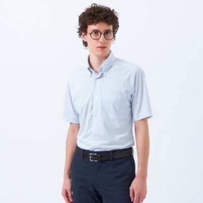 【ＷＥＢ＆一部店舗限定】トロッター　オックス／ストライプ　スクエアボタンダウン半袖シャツ（Ｈ１Ｍ５９５６５＿＿）