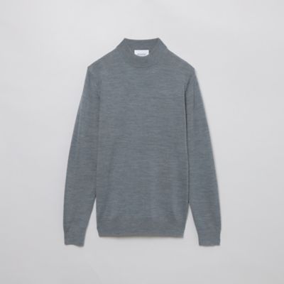 【ＷＥＢ＆一部店舗限定】ウール／アクリル天竺　モックネックプルオーバーニット（Ｈ１Ｎ１４４６９＿＿）