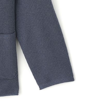 トロッター ニットジャケット 変形タック編み