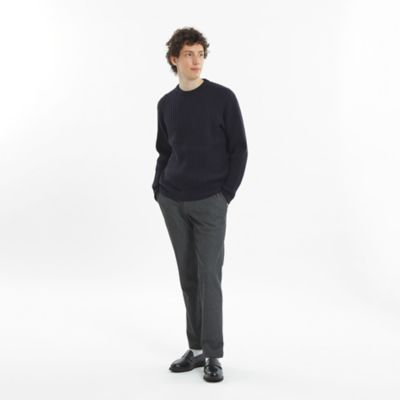 ビッグワッフル クルーネックニット（H1N44464＿＿