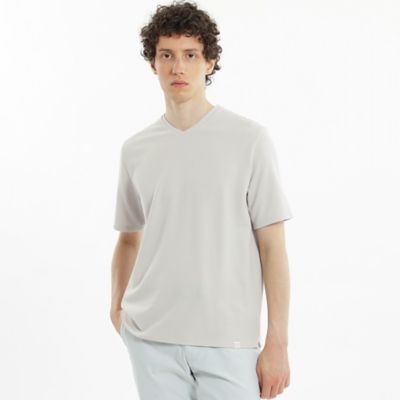 ストレッチミラノリブ　Ｖネック半袖Ｔシャツ（Ｈ１Ｐ３４３２０＿＿）