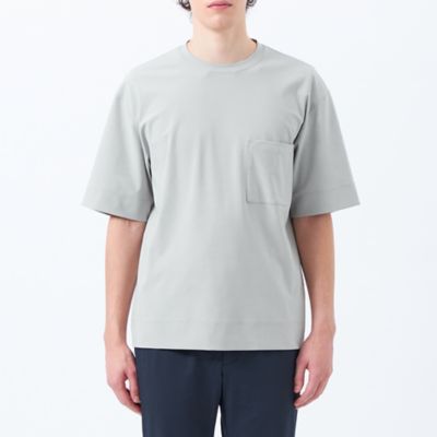 ドライフラットストレッチ　クルーネック五分袖ポケＴ（Ｈ１Ｐ４６５６８＿＿）