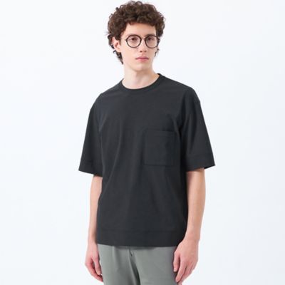 ドライフラットストレッチ　クルーネック五分袖ポケＴ（Ｈ１Ｐ４６５６８＿＿）
