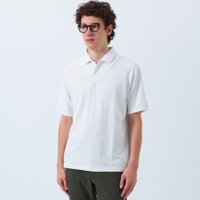【干場義雅×DRESSTERIOR】ニットポロシャツ　白　M 干場義雅×DRESSTERIOR】ニットポロシャツ ホワイト – MINIMAL