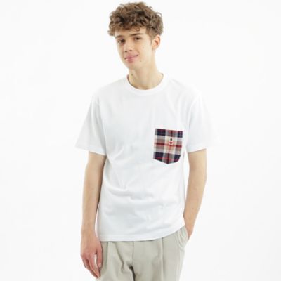 ＜MACKINTOSH PHILOSOPHY (Men)＞バッキンガムベア　チェックポケット半袖Ｔシャツ（Ｈ１Ｐ７７３７６＿＿）