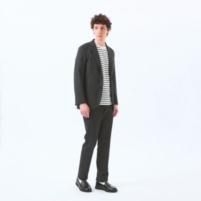 テーラードジャージー パンツ ウール混メッシュジャージー