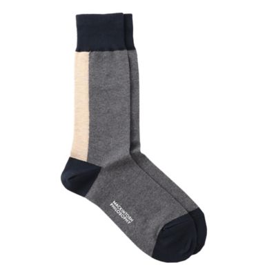 ＜MACKINTOSH PHILOSOPHY (Men)＞バイカラークルー　ビジネスソックス（Ｈ１Ｘ１０２１２＿＿）