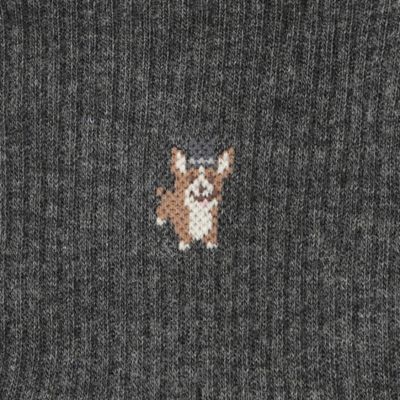コーギー　フロント＆バックスタイルワンポイント　カジュアルソックス（Ｈ１Ｘ３１５３０＿＿）