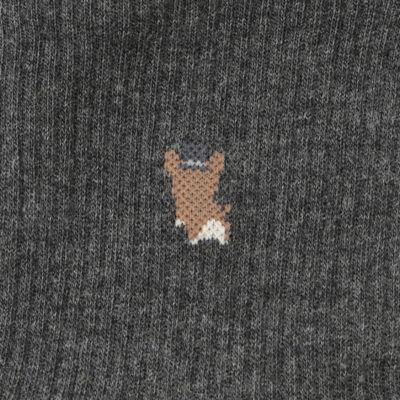 コーギー　フロント＆バックスタイルワンポイント　カジュアルソックス（Ｈ１Ｘ３１５３０＿＿）