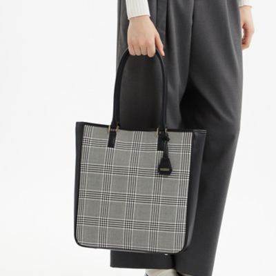 MACKINTOSH マッキントッシュトートショルダーバッグキャンバスチェック バッキンガムベア ハウスチェック柄トートバッグ