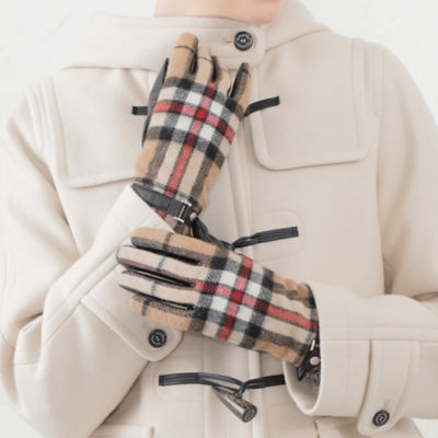 Mackintosh マッキントッシュ 新品！チェック柄カシミヤ鹿革手袋グローブ ラムスキン×ハウスチェックグローブ（G1603006＿＿