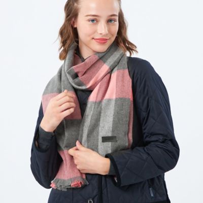 ウォッシャブルカシミヤチェックストール（H5701631＿＿