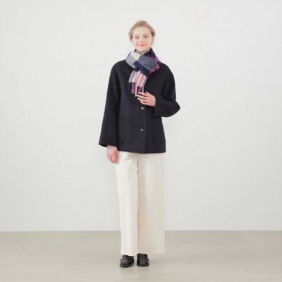 ウォッシャブルカシミヤカラーブロックマフラー（H5710227＿＿