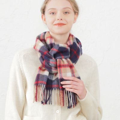 ＜MACKINTOSH PHILOSOPHY (Women)＞ウォッシャブルカシミヤハウスチェックマフラー（Ｈ５７１１２２７＿＿）