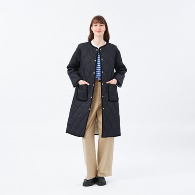 MACKINTOSH PHILOSOPHY キルティングロングコート　Sサイズ WEB限&一部店舗限定定】ノーカラーキルティングロングコート