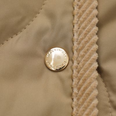 美品◎マッキントッシュフィロソフィー・ノーカラーキルティングロングコート WEB&一部店舗限定】キルティングロングコート(コート