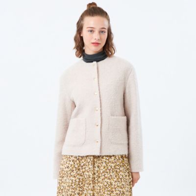 MACKINTOSH PHILOSOPHY (Women)/マッキントッシュ フィロソフィー【LEE11月号掲載/蛯原友里さん着用】【HESSLE(ヘスル)】ノーカラーショートコート(H5B14651__) アイボリー03L コート・ジャケット【三越伊勢丹/公式】