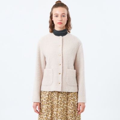 23AW マッキントッシュフィロソフィー　ノーカラーコート　ショートコート HESSLE（ヘスル）】ノーカラーショートコート