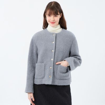 MACKINTOSH PHILOSOPHY (Women)/マッキントッシュ フィロソフィー【LEE11月号掲載/蛯原友里さん着用】【HESSLE(ヘスル)】ノーカラーショートコート(H5B14651__) グレー07L コート・ジャケット【三越伊勢丹/公式】