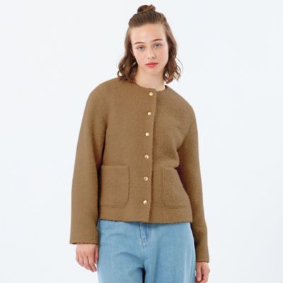 MACKINTOSH PHILOSOPHY (Women)/マッキントッシュ フィロソフィー【LEE11月号掲載/蛯原友里さん着用】【HESSLE(ヘスル)】ノーカラーショートコート(H5B14651__) ベージュ40L コート・ジャケット【三越伊勢丹/公式】