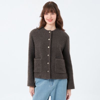 MACKINTOSH PHILOSOPHY (Women)/マッキントッシュ フィロソフィー【LEE11月号掲載/蛯原友里さん着用】【HESSLE(ヘスル)】ノーカラーショートコート(H5B14651__) チャ55L コート・ジャケット【三越伊勢丹/公式】