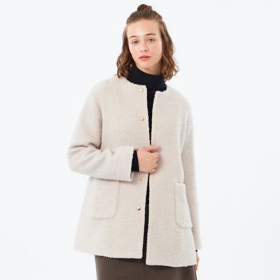 マッキントッシュフィロソフィー　白ダウン　ノーカラー MACKINTOSH PHILOSOPHY (Women)のノーカラー・スタンドカラー