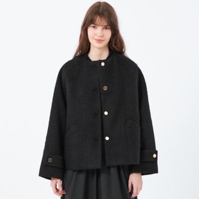 ＜MACKINTOSH PHILOSOPHY (Women)＞【ＷＥＬＢＵＲＹ　ＮＯ　ＣＯＬＬＡＲ　ＳＨＯＲＴ（ウェルベリーノーカラーショート）】ウールシャギー製（Ｈ５Ｂ２６６７４＿＿）