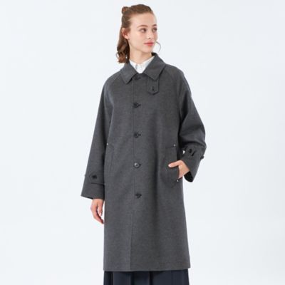 GALERIE VIEウールカシミヤダブルフェイス フーデットコート 送料無料】ウールカシミヤダブルフェイス フーデットコート