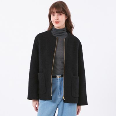 MACKINTOSH PHILOSOPHY (Women)/マッキントッシュ フィロソフィー【WEB & 一部店舗限定】ウールパイルノーカラーショートコート(H5B57646__) クロ09L コート・ジャケット【三越伊勢丹/公式】