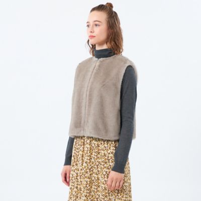 フェイクファージップアップジレ（H5F07633＿＿