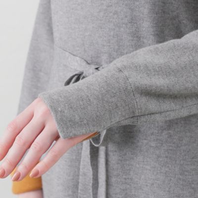 美品　マッキントッシュフィロソフィー　ワンピース　ノーカラー WEB＆一部店舗限定】バイカラーニットワンピース