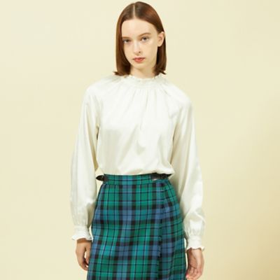 MACKINTOSH PHILOSOPHY (Women)/マッキントッシュ フィロソフィー サテンシャーリングブラウス(H5M14455__)