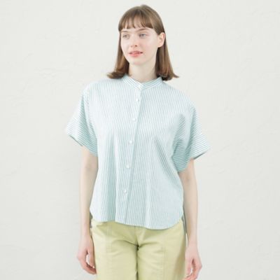 ＜MACKINTOSH PHILOSOPHY (Women)＞バンドカラーリネンミックスシャツ（Ｈ５Ｍ１５３５１＿＿）