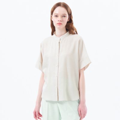 MACKINTOSH PHILOSOPHY (Women)/マッキントッシュ フィロソフィー バンドカラーリネンミックスブラウス(H5M19554__)