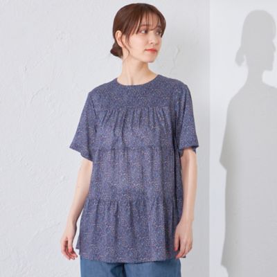 MACKINTOSH PHILOSOPHY リバティ プリントティアードブラウス MACKINTOSH PHILOSOPHY リバティ プリントティアードブラウス