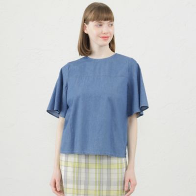 ＜MACKINTOSH PHILOSOPHY (Women)＞フレアスリーブライトデニムブラウス（Ｈ５Ｍ２５３４７＿＿）