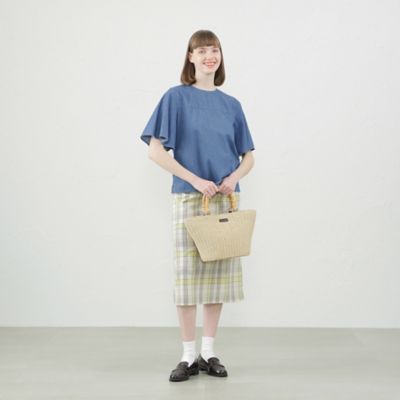フレアスリーブライトデニムブラウス（Ｈ５Ｍ２５３４７＿＿）