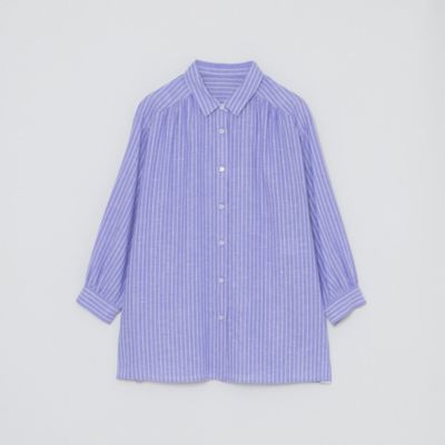 極美品 マッキントッシュフィロソフィー コットンリネンライトシャツジャケット M リネンミックスレギュラーカラーシャツ（H5M49554＿＿
