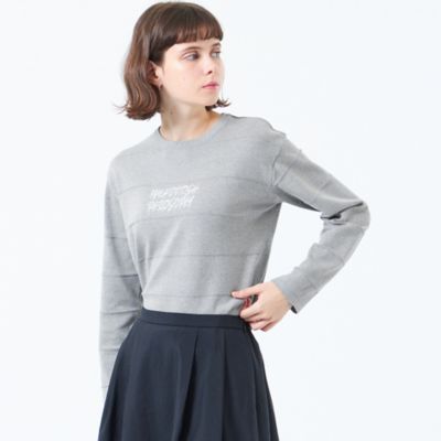 【SALE】MACKINTOSH PHILOSOPHY (Women)/マッキントッシュ フィロソフィー ライティングロゴボーダーニット(H5N01551__) グレー トップス【三越伊勢丹/公式】