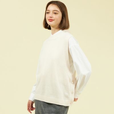 ＜MACKINTOSH PHILOSOPHY (Women)＞サイドボタンニットベスト（Ｈ５Ｎ０３４０３＿＿）