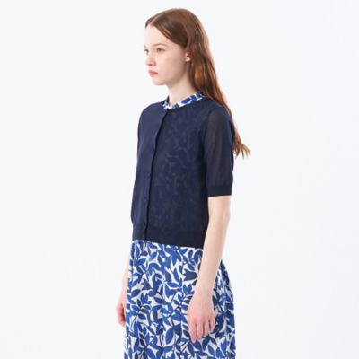 【Ｈｅａｖｅｎｌｙ　Ｓｈｅｅｒ　Ｋｎｉｔ】　ハーフスリーブカーディガン（Ｈ５Ｎ０４５２０＿＿）