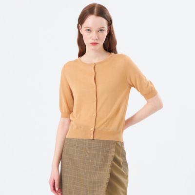 【Ｈｅａｖｅｎｌｙ　Ｓｈｅｅｒ　Ｋｎｉｔ】　ハーフスリーブカーディガン（Ｈ５Ｎ０４５２０＿＿）